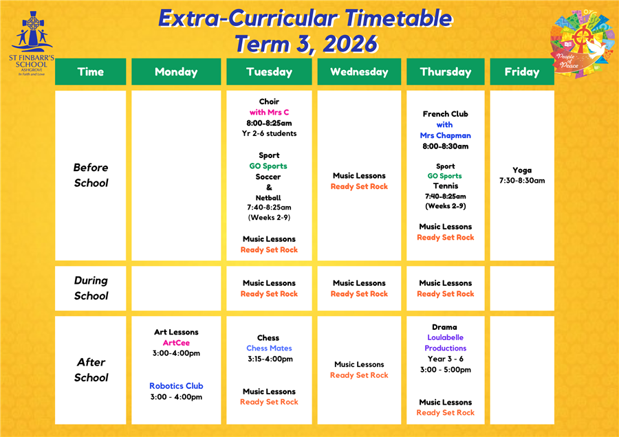 Term 3 2026 Extra-Curricular